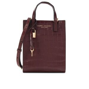 Marc Jacobs Brown Mini Croc-Embossed Tote